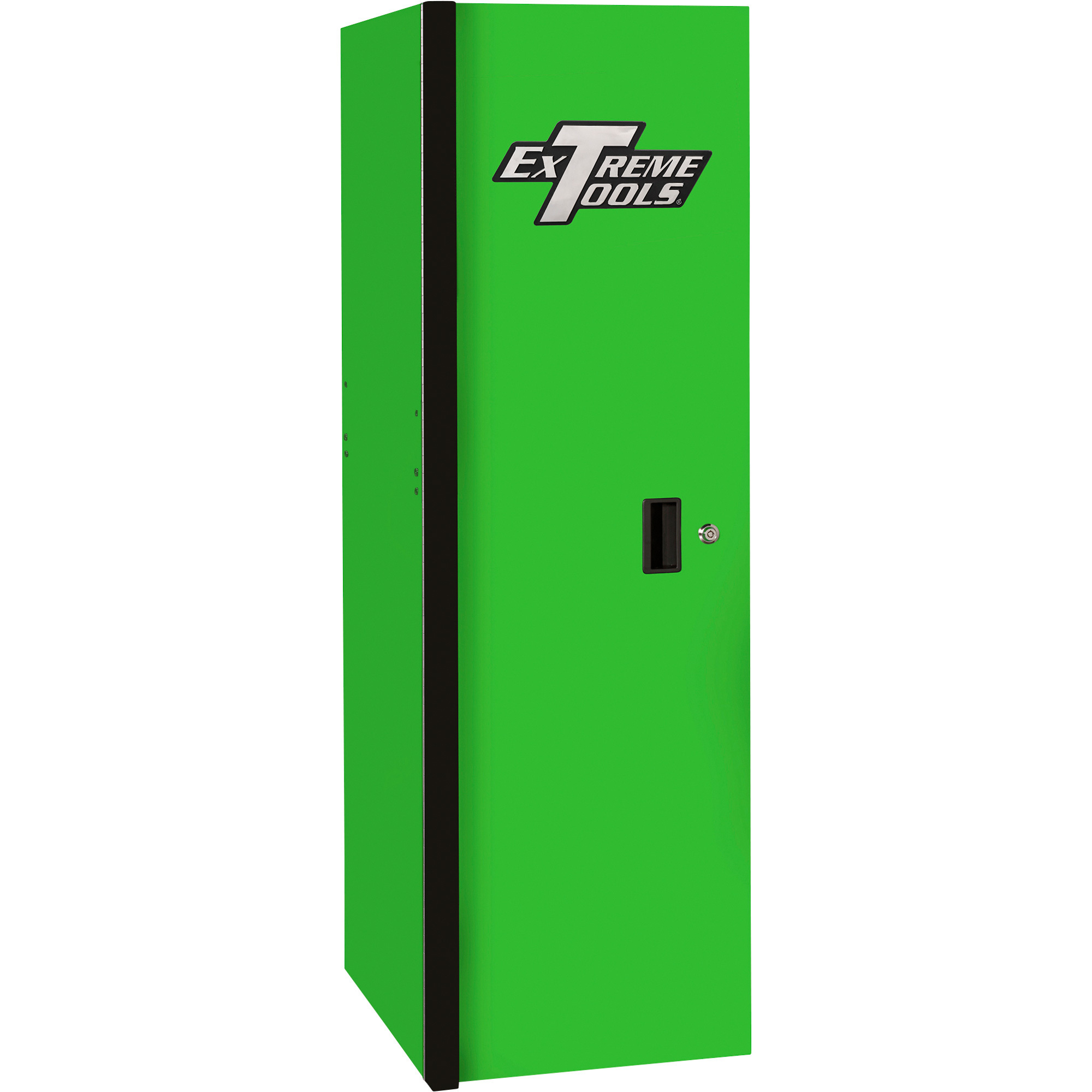 Extreme Tools RX Series Side Locker - 24in., 3 Drawers, 3 Shelves, 4in.W x 30in.L x 61in.H, Green/Black, Model# RX243003SLGNBK